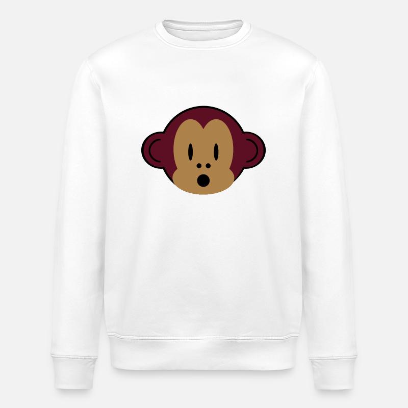 monkey - Stanley/Stella ROLLER Unisex Organic Sweatshirt - white