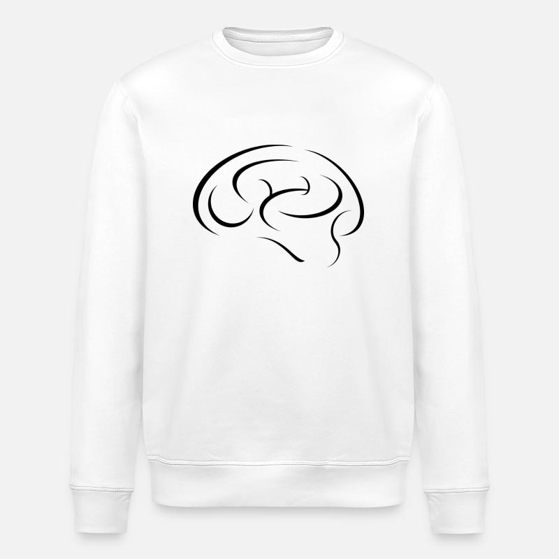 Gehirn abstrakt - Stanley/Stella Unisex Bio-Sweatshirt ROLLER - Weiß