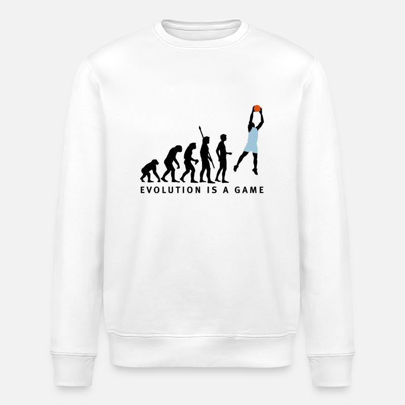 evolution_basketball_072011_b_3c - Stanley/Stella ROLLER Unisex Organic Sweatshirt - white