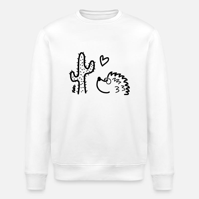 Igel in love - Stanley/Stella ROLLER Unisex Organic Sweatshirt - white