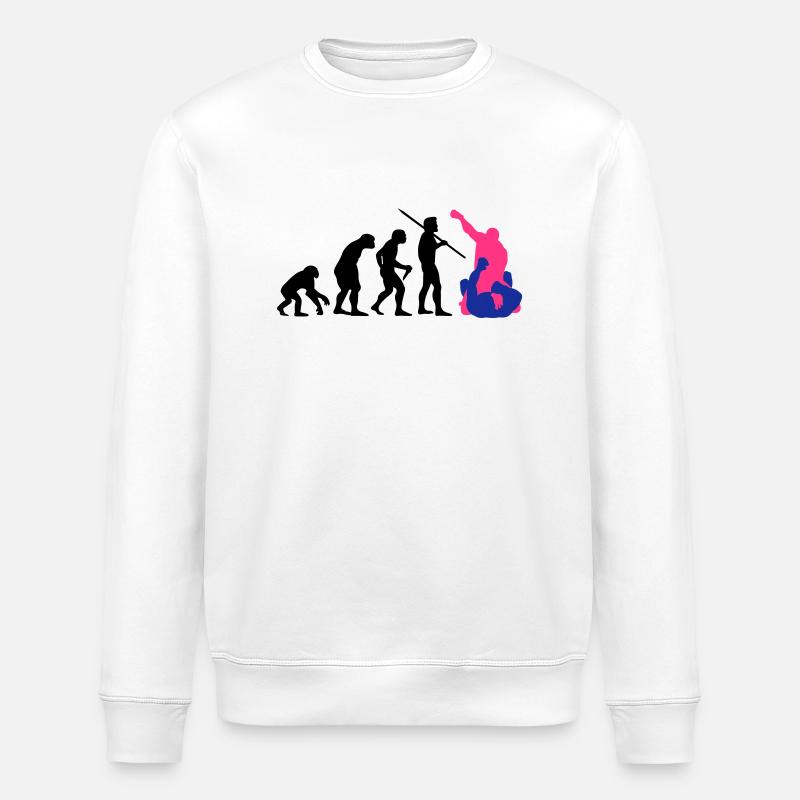 Évolution de l'homme - MMA - Sweat bio ROLLER Stanley/Stella Unisexe - blanc