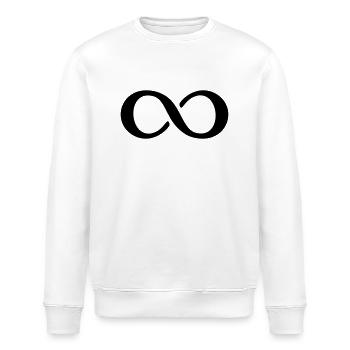 Symbol Unendlichkeit - Stanley/Stella Unisex Bio-Sweatshirt ROLLER - Weiß - Vorne - Nik (191cm)