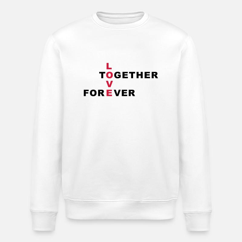 Love together forever - Stanley/Stella Unisex Bio-Sweatshirt ROLLER - Weiß