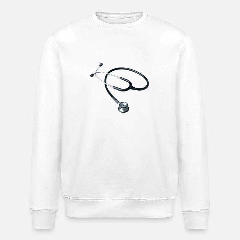 Stethoskop Arzt - Stanley/Stella Unisex Bio-Sweatshirt ROLLER - Weiß