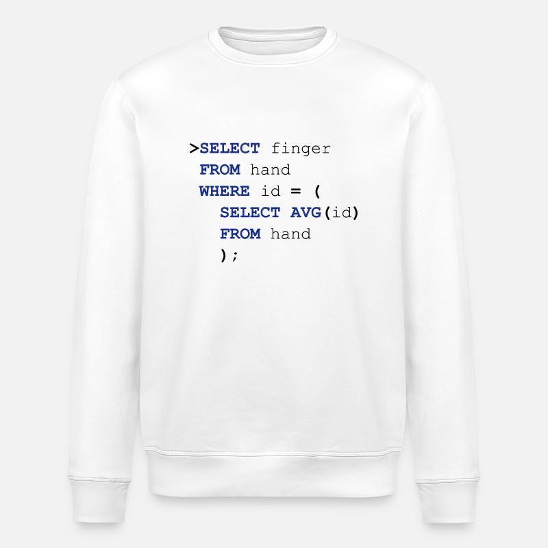 SQL doigt - Sweat bio ROLLER Stanley/Stella Unisexe - blanc