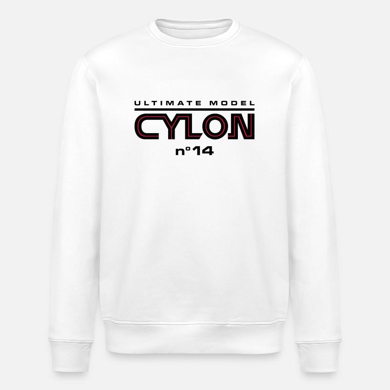 Ultimate model cylon n°14 - Stanley/Stella ROLLER Unisex Organic Sweatshirt - white