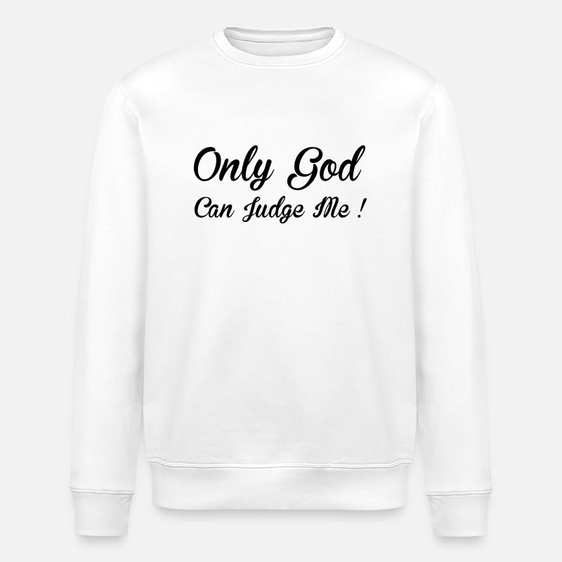 God Can Judge - Stanley/Stella ROLLER Unisex Organic Sweatshirt - white