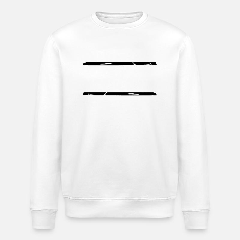 2 Graffiti brushstroke lines - Stanley/Stella ROLLER Unisex Organic Sweatshirt - white