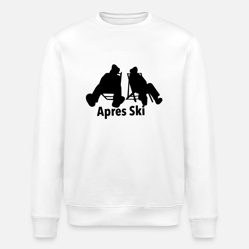 Ski,Ski fahren,Skiing,Apres ski,freeski,freeskiing - Stanley/Stella Unisex Bio-Sweatshirt ROLLER - Weiß