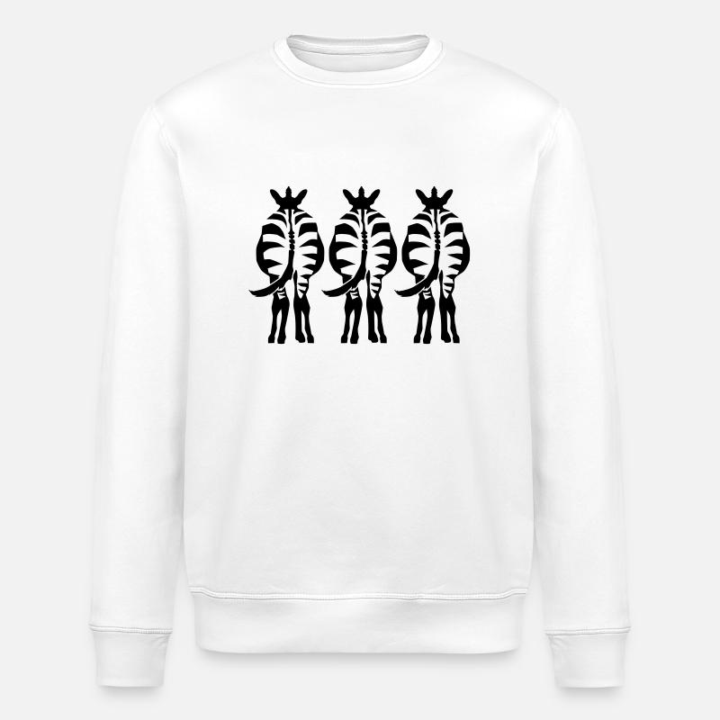 Zebra - Stanley/Stella ROLLER Unisex Organic Sweatshirt - white