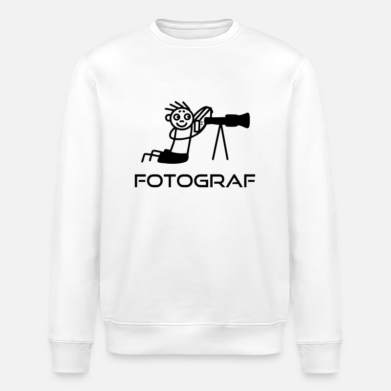 Fotograf mit Stativ - Stanley/Stella Unisex Bio-Sweatshirt ROLLER - Weiß