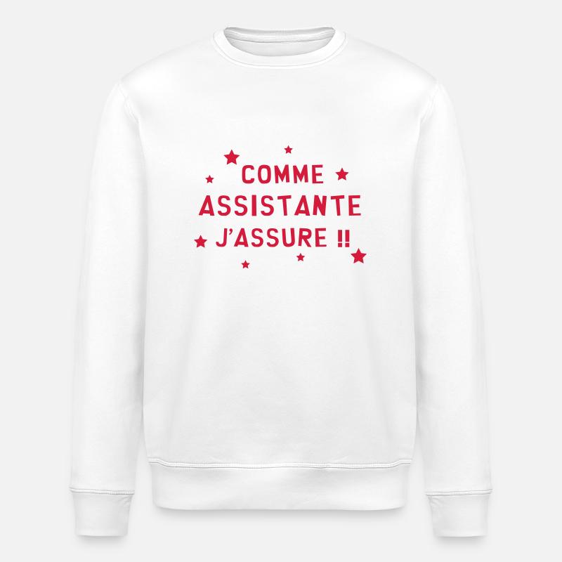 Assistant / Assistante / Adjoint / Secrétaire - Sweat bio ROLLER Stanley/Stella Unisexe - blanc