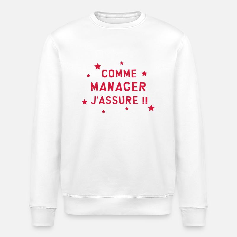 Patron / Chef / Manager / Société / Patronne - Sweat bio ROLLER Stanley/Stella Unisexe - blanc
