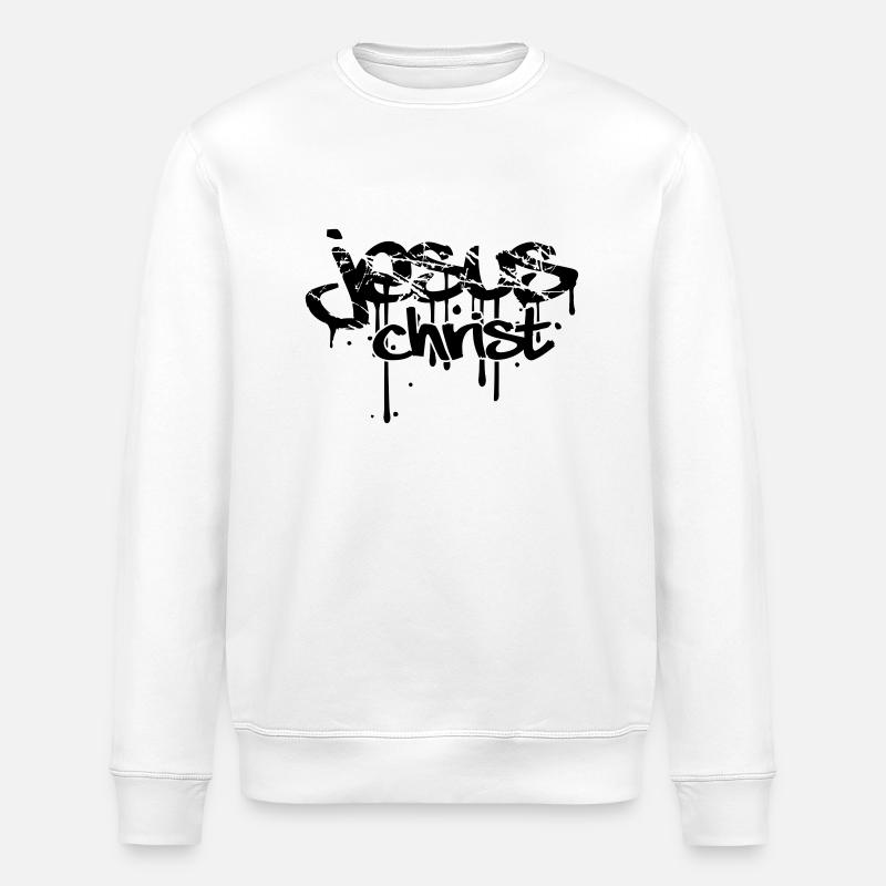 christ blod tårar repa graffiti droppe tatuering b - Ekologisk sweatshirt ROLLER unisex från Stanley/Stella - vit