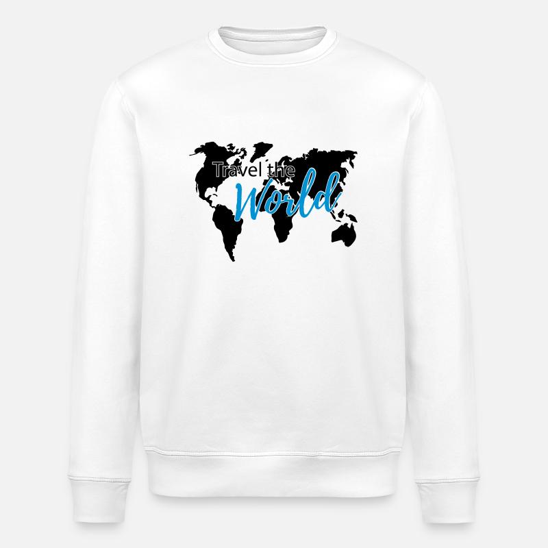 Travel the World 2c - Stanley/Stella Unisex Bio-Sweatshirt ROLLER - Weiß