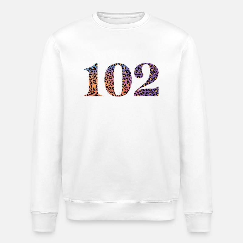 102e anniversaire léopard - Sweat bio ROLLER Stanley/Stella Unisexe - blanc