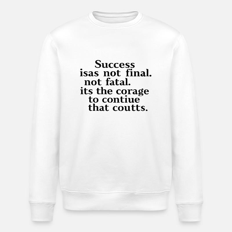 SUCCESS - Stanley/Stella ROLLER Unisex Organic Sweatshirt - white