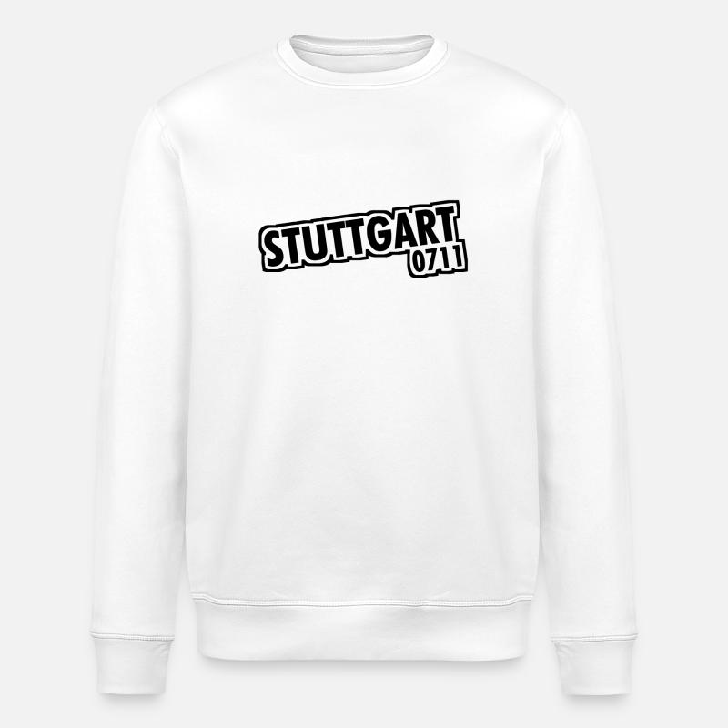Stuttgart - 0711 - Area Code - Baden-Württemberg - Stanley/Stella ROLLER Unisex Organic Sweatshirt - white