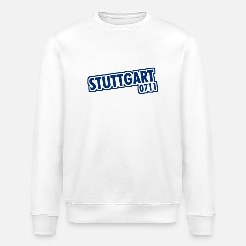 Stuttgart - 0711 - Area Code - Baden-Württemberg - Stanley/Stella ROLLER Unisex Organic Sweatshirt - white
