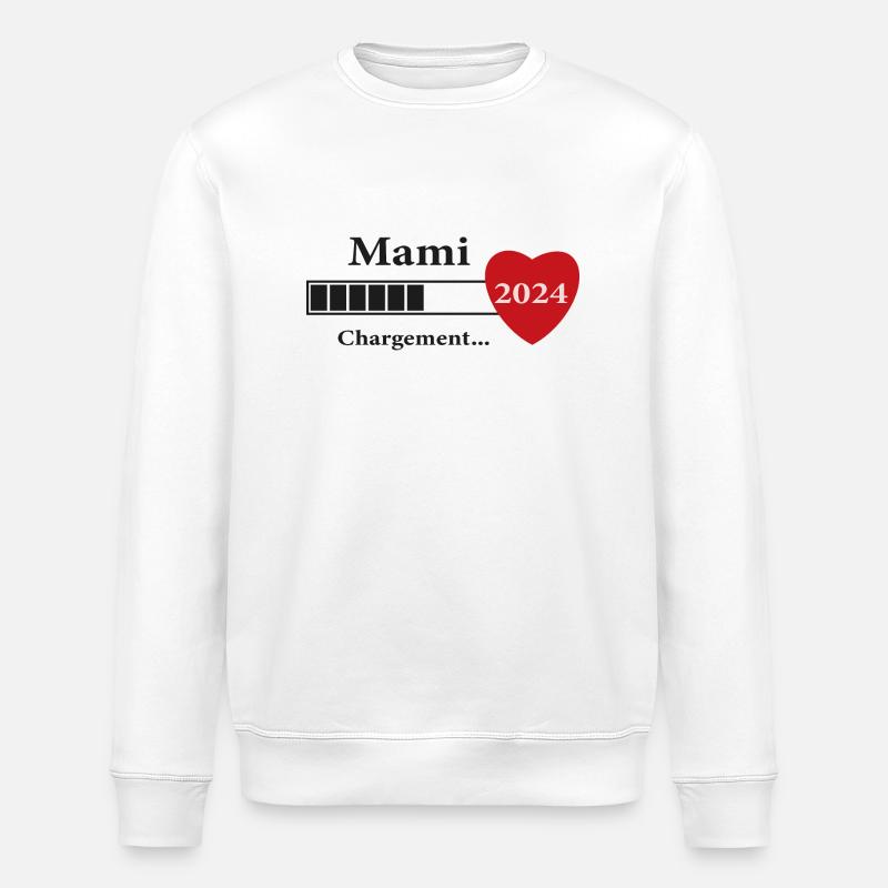 Mami - Future Mami Loading - Stanley/Stella Unisex Bio-Sweatshirt ROLLER - Weiß