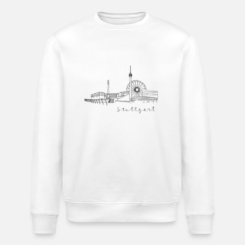 Stuttgart Skyline - Stanley/Stella Unisex Bio-Sweatshirt ROLLER - Weiß