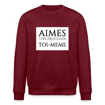 aimes 300 - Sweat bio ROLLER Stanley/Stella Unisexe - blanc - Devant - Nik (191cm)