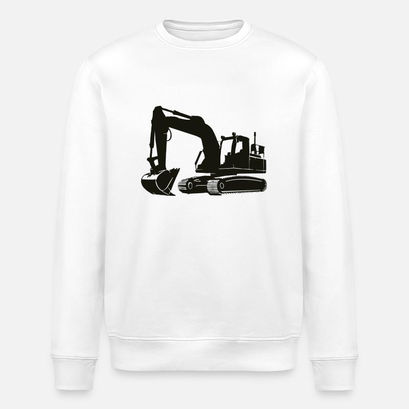 excavatrice - Sweat bio ROLLER Stanley/Stella Unisexe - blanc
