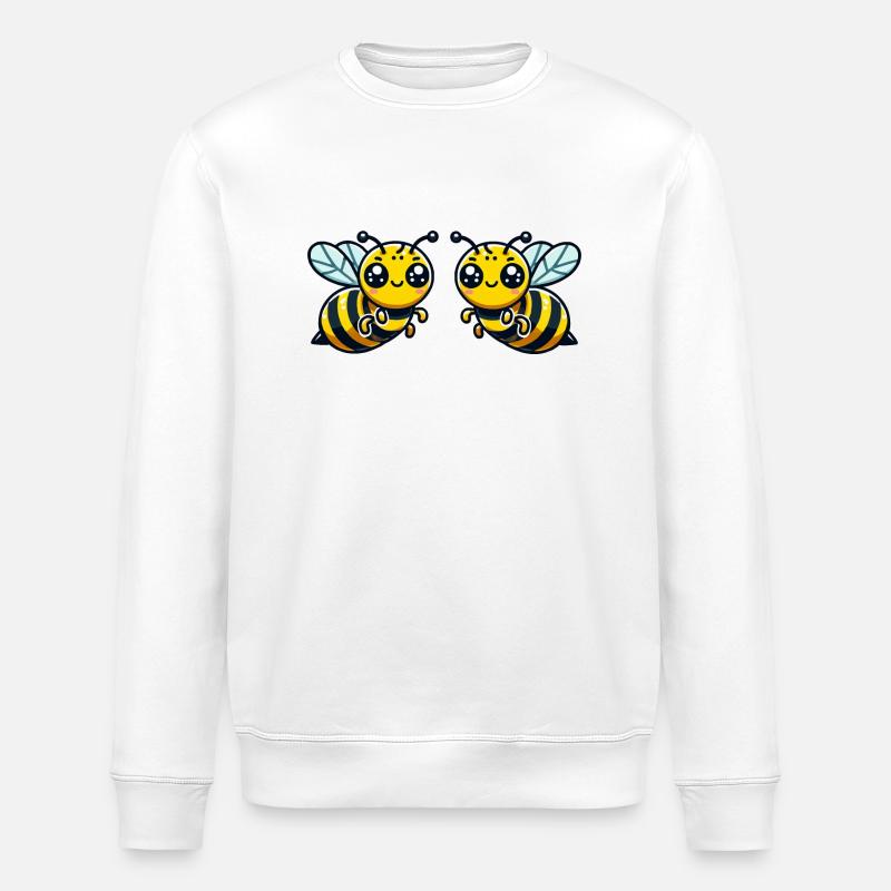 Guêpe abeille 2 - Sweat bio ROLLER Stanley/Stella Unisexe - blanc