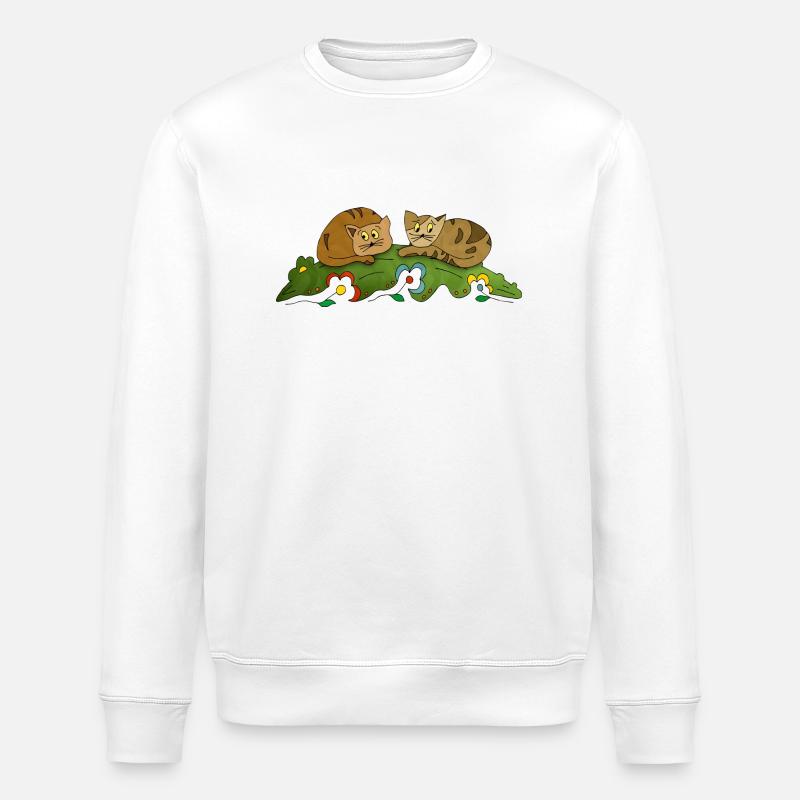 Cats - Stanley/Stella ROLLER Unisex Organic Sweatshirt - white
