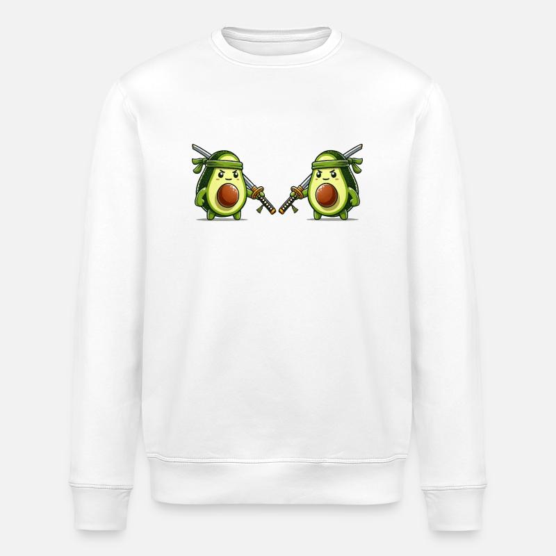 avocado samurai 2 - Stanley/Stella Unisex Bio-Sweatshirt ROLLER - Weiß