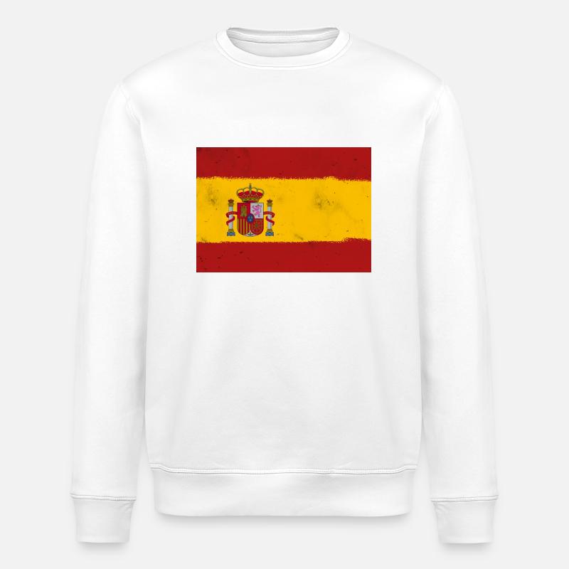 Flagge von Spanien - Stanley/Stella Unisex Bio-Sweatshirt ROLLER - Weiß