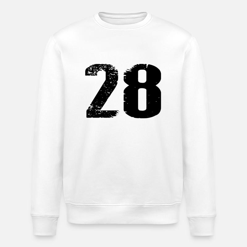 Maillot à 28 numéros - Sweat bio ROLLER Stanley/Stella Unisexe - blanc