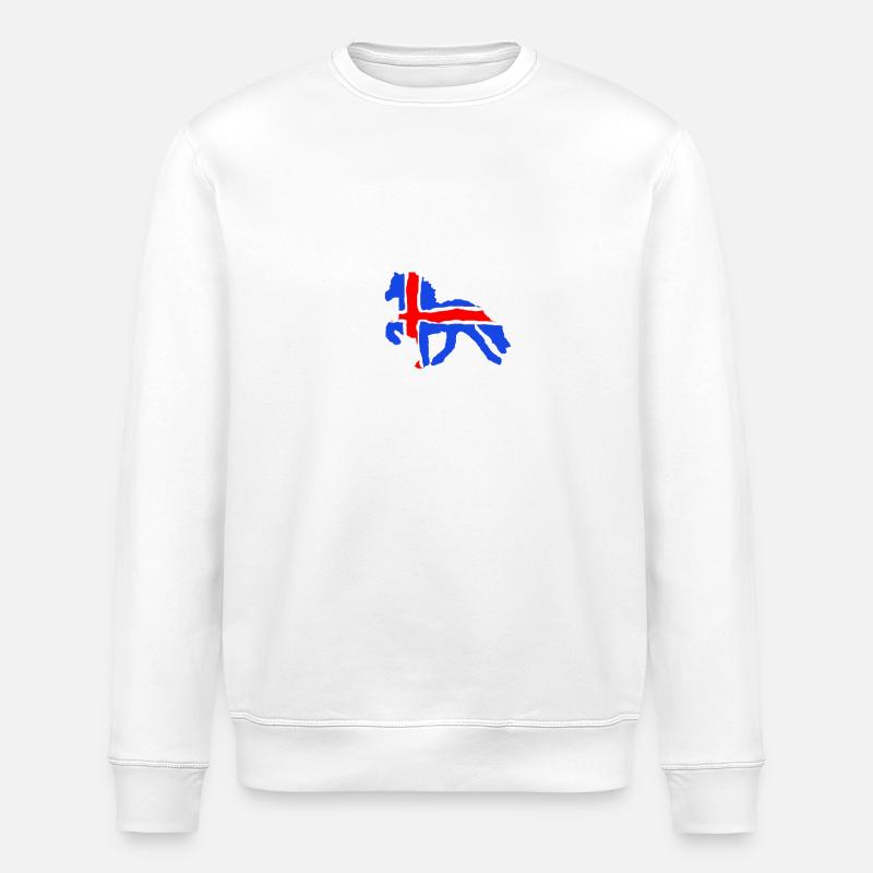 Isländer+Flagge - Stanley/Stella Unisex Bio-Sweatshirt ROLLER - Weiß