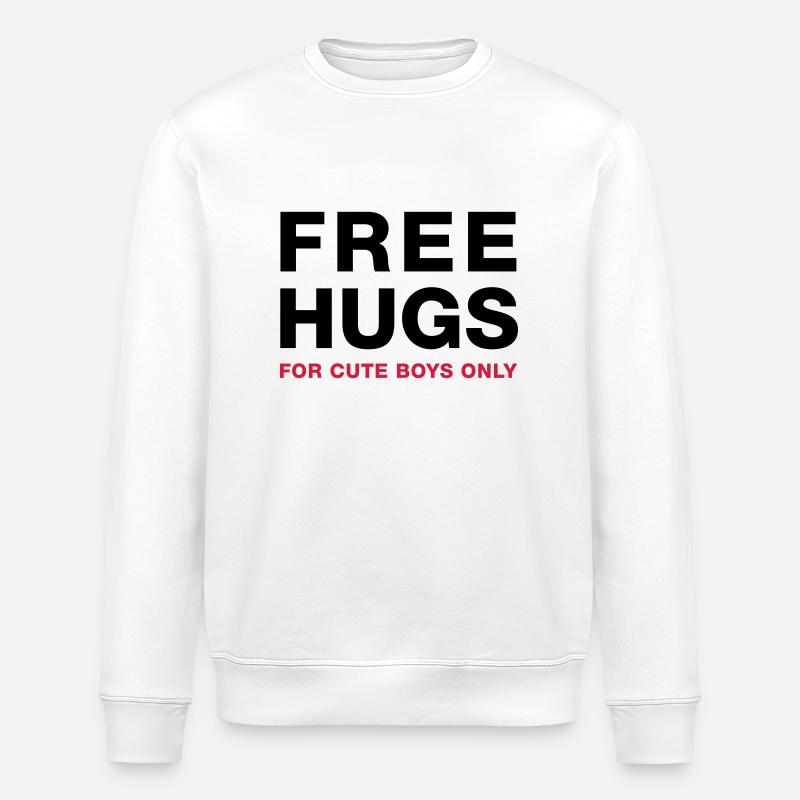 freehugsboys - Stanley/Stella ROLLER Unisex Organic Sweatshirt - white