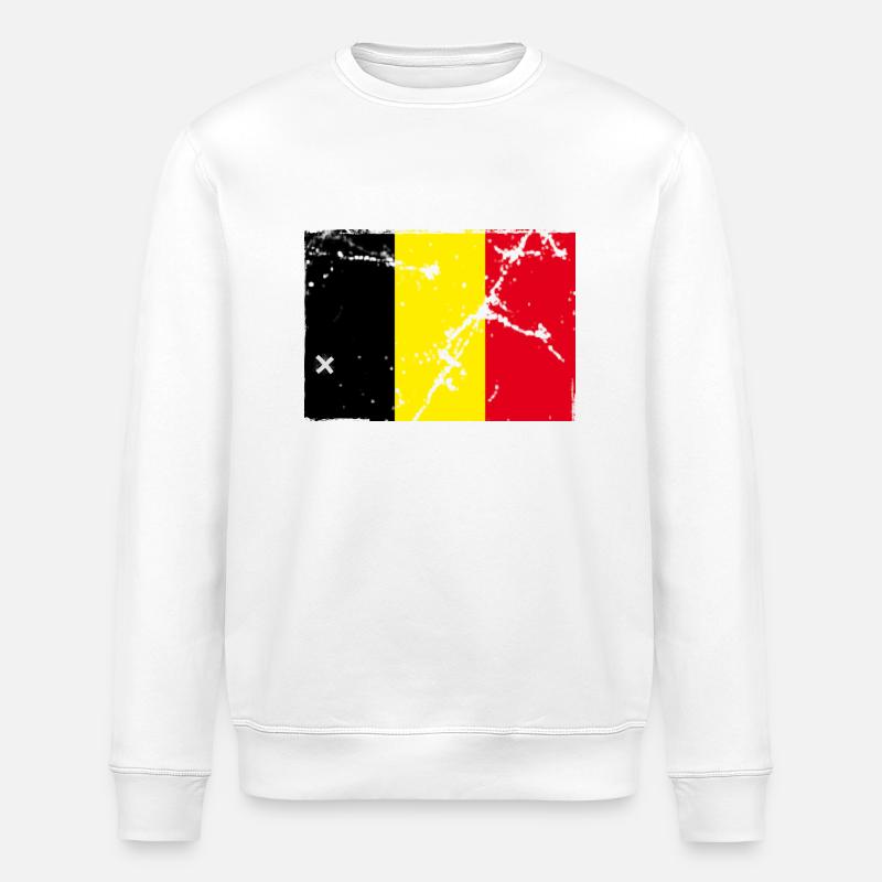 drapeau belge - Sweat bio ROLLER Stanley/Stella Unisexe - blanc