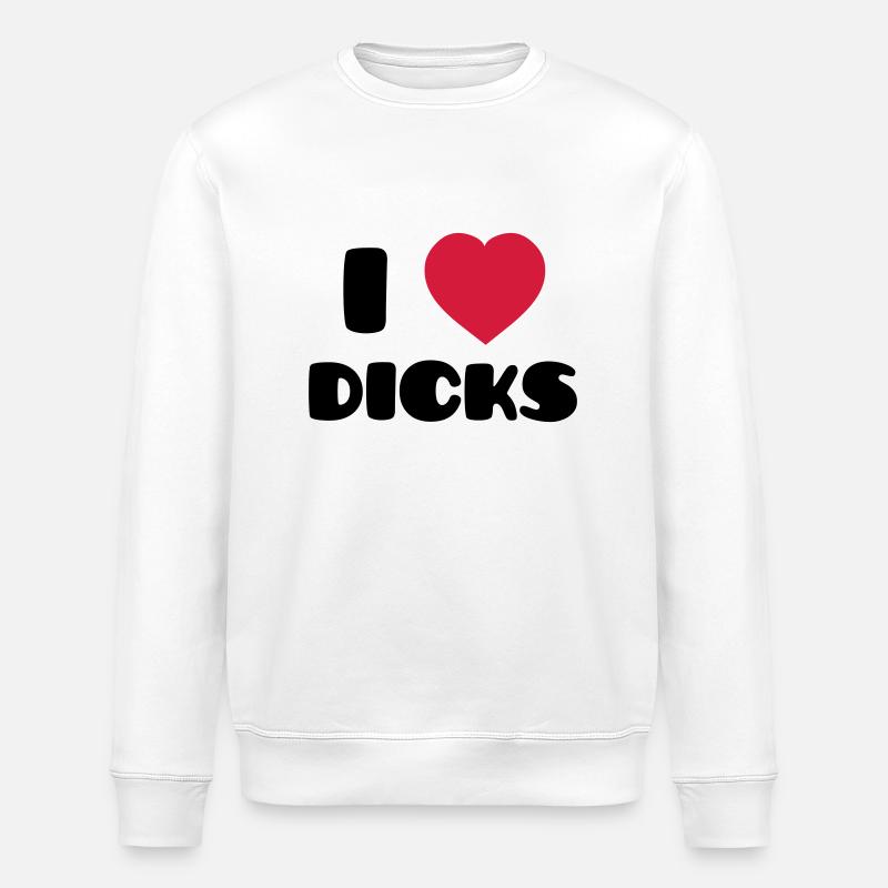 I Love Dicks - Stanley/Stella Unisex Bio-Sweatshirt ROLLER - Weiß