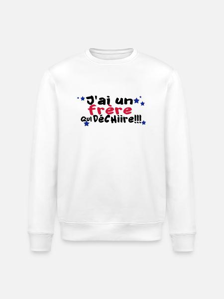 mon frère déchire - Sweat bio ROLLER Stanley/Stella Unisexe - blanc