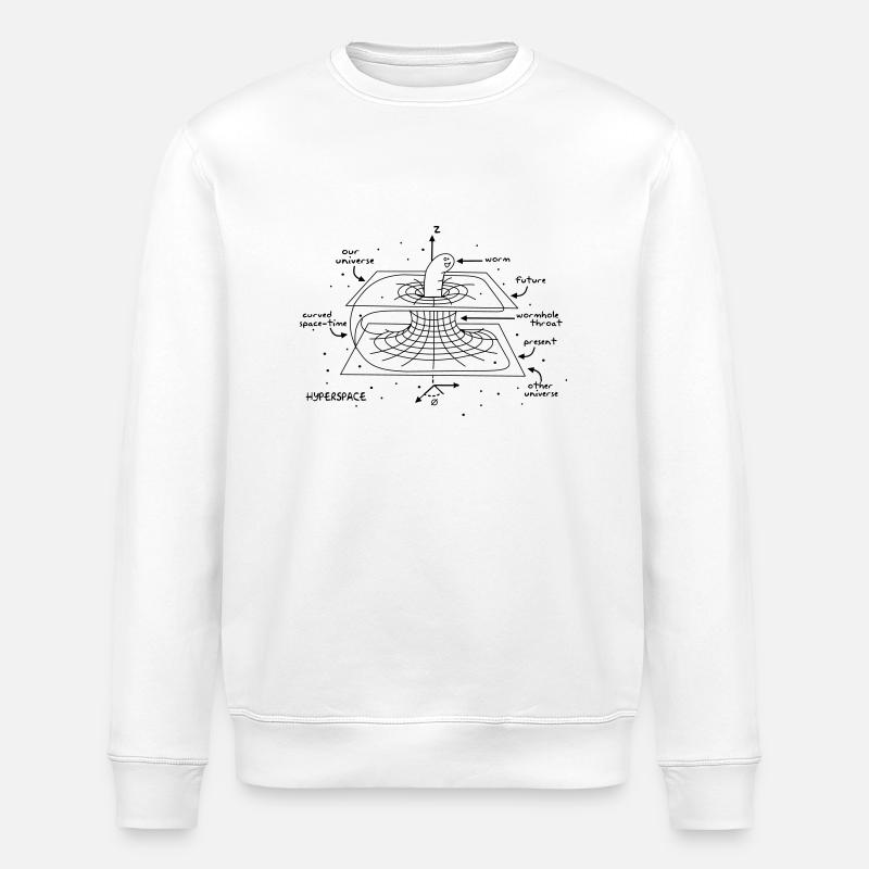 Wormhole - Stanley/Stella ROLLER Unisex Organic Sweatshirt - white