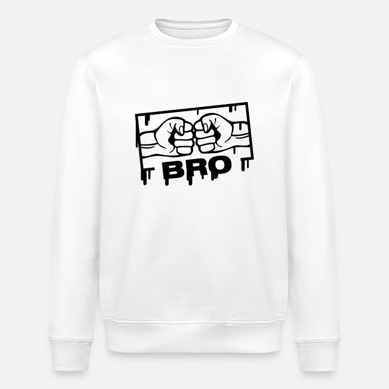 bro_stamp_f1 - Stanley/Stella Unisex Bio-Sweatshirt ROLLER - Weiß