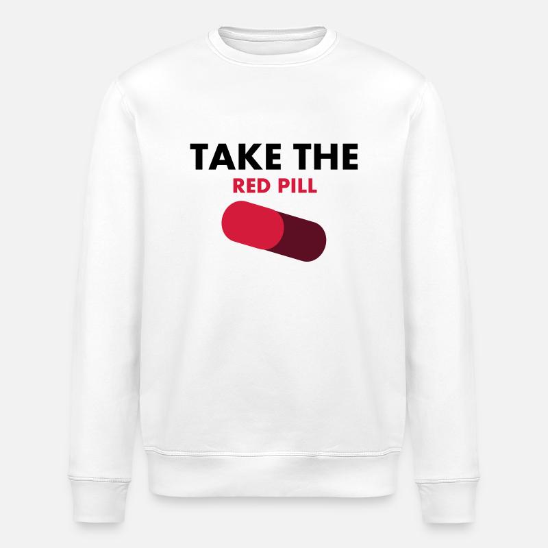 take_the_red_pill - Stanley/Stella Unisex Bio-Sweatshirt ROLLER - Weiß