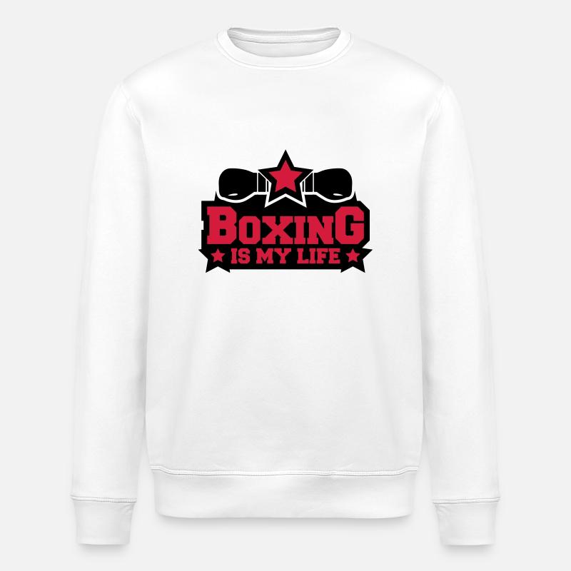 boxing_is_my_life_c2 - Sweat bio ROLLER Stanley/Stella Unisexe - blanc