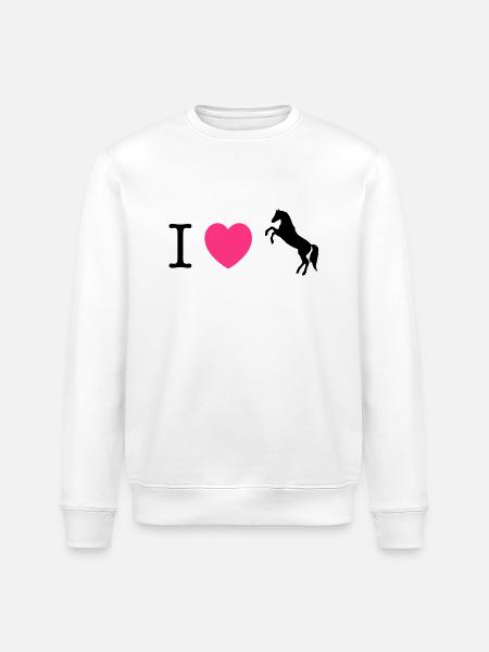 Ich liebe Pferde / Ponys - Stanley/Stella Unisex Bio-Sweatshirt ROLLER - Weiß