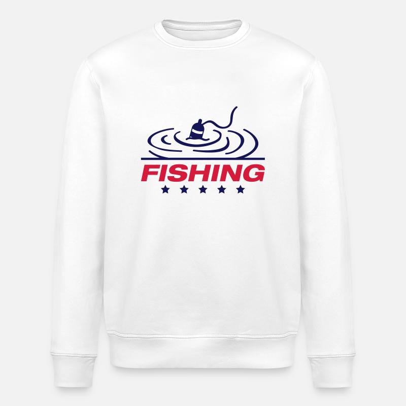 fishing_design_po2 - Stanley/Stella Unisex Bio-Sweatshirt ROLLER - Weiß