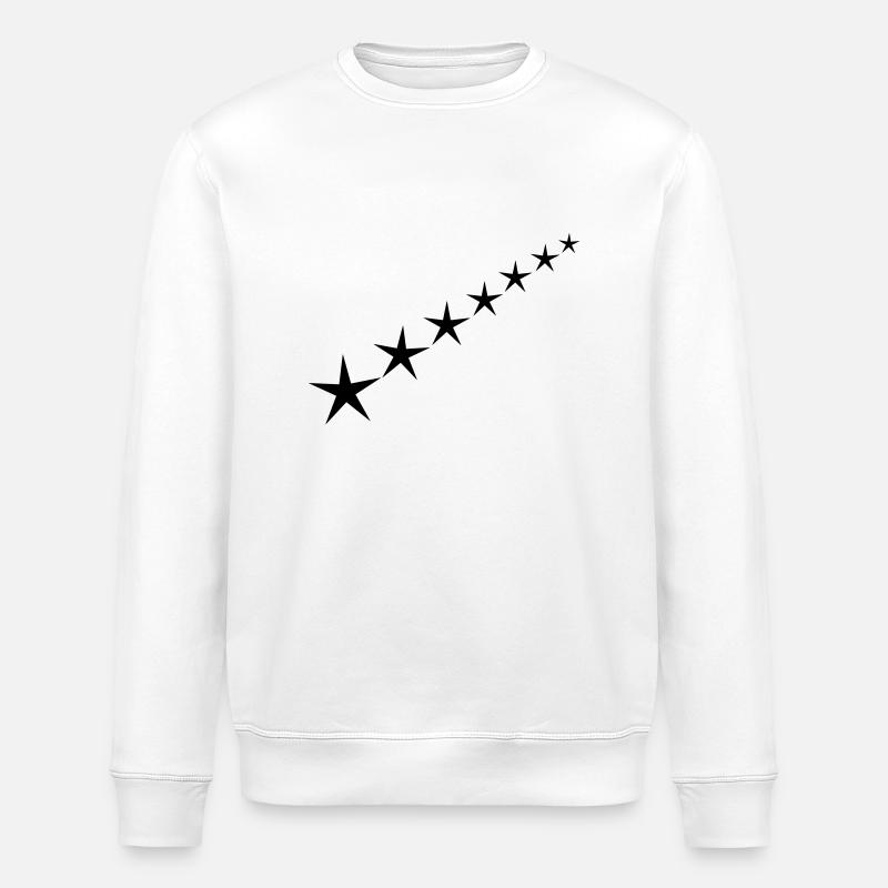 Star strips - Stanley/Stella ROLLER Unisex Organic Sweatshirt - white