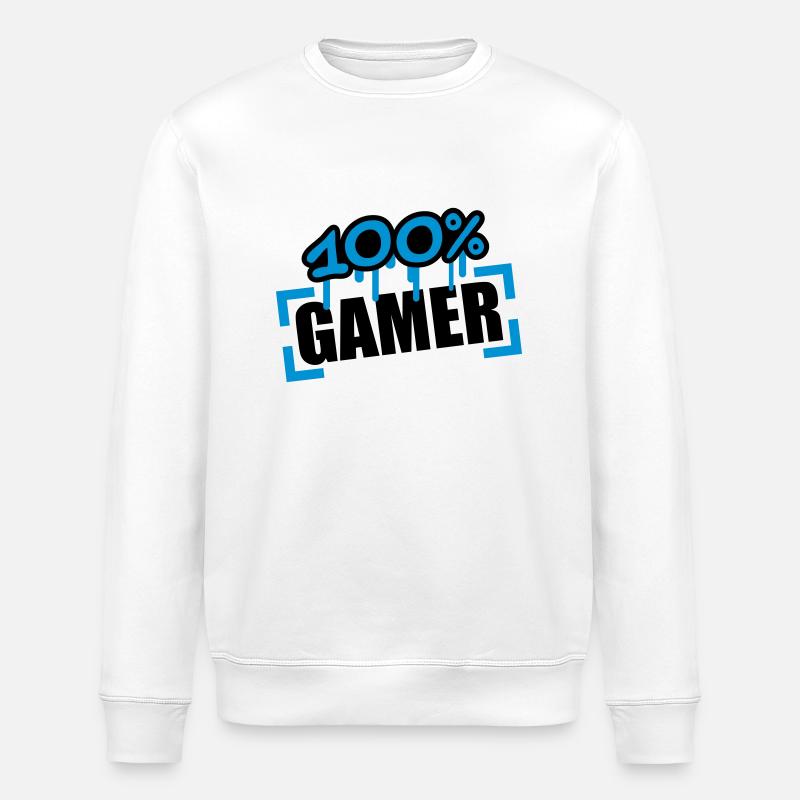 100 Procent Gamer - Stanley/Stella Unisex Bio-Sweatshirt ROLLER - Weiß