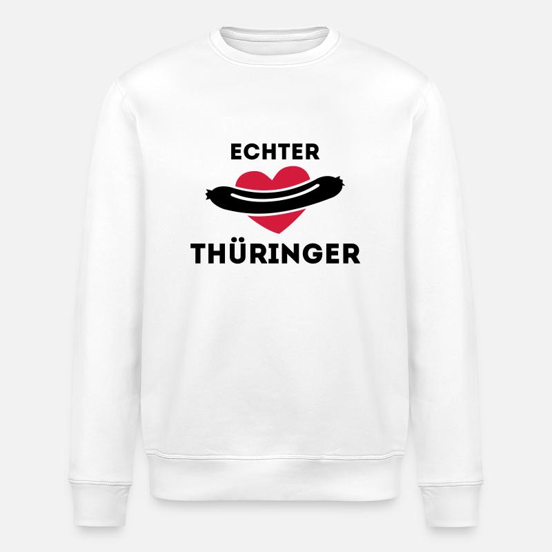 Real Thuringia - Bratwurst love - Stanley/Stella ROLLER Unisex Organic Sweatshirt - white