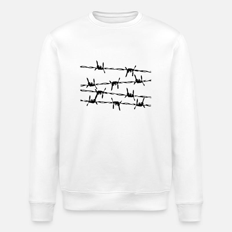 Stacheldraht Reihe - Stanley/Stella Unisex Bio-Sweatshirt ROLLER - Weiß