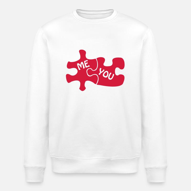 puzzle2 - Stanley/Stella ROLLER Unisex Organic Sweatshirt - white