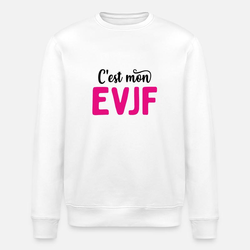 C'est mon evjf mariage - Sweat bio ROLLER Stanley/Stella Unisexe - blanc