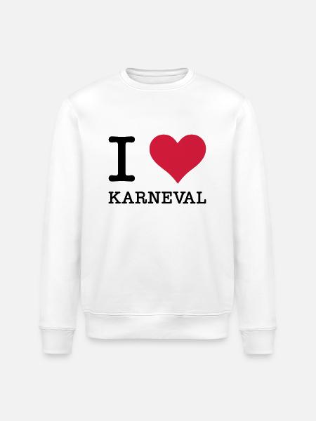 I Love Karneval - Stanley/Stella Unisex Bio-Sweatshirt ROLLER - Weiß